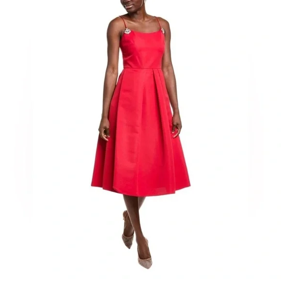 Sachin + Babi Red Maxi Strapless Prom Dress Size 2 New - Picture 1 of 10